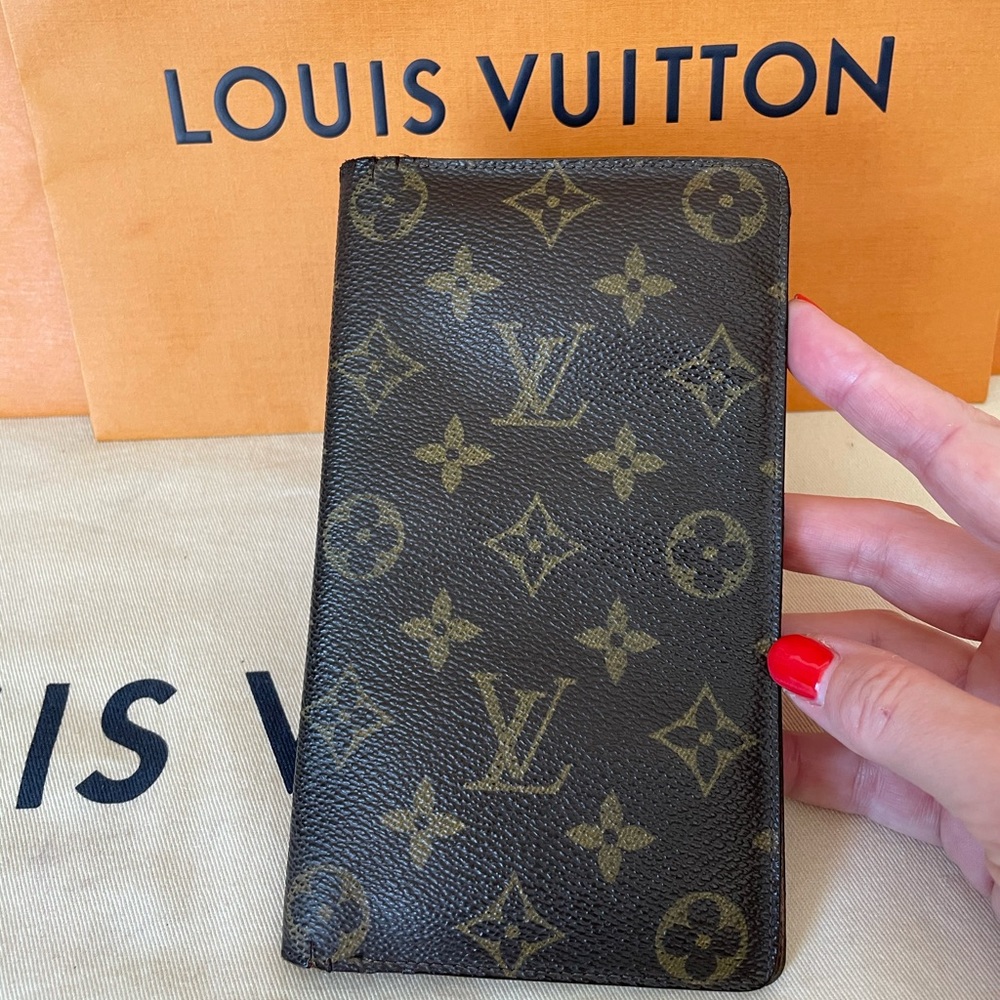 Louis Vuitton Monogram Long Wallet Checkbook Vintg